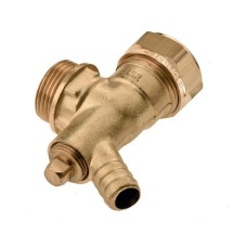 Bonfix Knelfitting messing knie m. aftap 1/2"bux15mm 82670 Bonfix Knelfitting messing knie m. aftap 1/2"bux15mm 82670