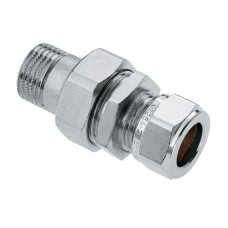 Bonfix Knelfitting vernikkeld radiatorkoppeling 1/2"bux15mm recht 82800AN Bonfix Knelfitting vernikkeld radiatorkoppeling 1/2"bux15mm recht 82800AN