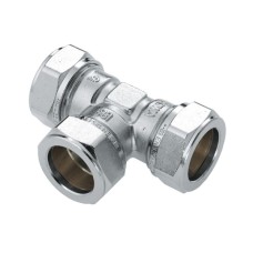 Bonfix Knelfitting vernikkeld T-stuk 28x28x28mm gastec / kiwa 82503AN Bonfix Knelfitting vernikkeld T-stuk 28x28x28mm gastec / kiwa 82503AN