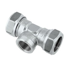 Bonfix Knelfitting vernikkeld T-stuk 22x3/4"bix22mm kiwa 82647AN Bonfix Knelfitting vernikkeld T-stuk 22x3/4"bix22mm kiwa 82647AN