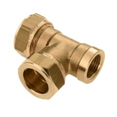 Bonfix Knelfitting messing T-stuk 15x15mmx1/2"bi conisch - gastec / kiwa 82611 Bonfix Knelfitting messing T-stuk 15x15mmx1/2"bi conisch - gastec / kiwa 82611