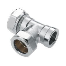 Bonfix Knelfitting vernikkeld T-stuk 15x15mmx1/2"bi gastec / kiwa 82611AN Bonfix Knelfitting vernikkeld T-stuk 15x15mmx1/2"bi gastec / kiwa 82611AN