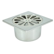 Riko doucheput met onderuitlaat 10 x 10 cm chroom Riko doucheput met onderuitlaat 10 x 10 cm chroom