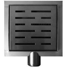 3e generatie doucheput met flens en zijuitlaat 20 x 20 cm RVS 3e generatie doucheput met flens en zijuitlaat 20 x 20 cm RVS