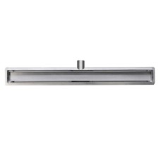 Douchegoot met flens en tegelrooster 80 x 7 cm RVS