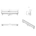 Muurgoot met flens 80 x 7 cm RVS Muurgoot met flens 80 x 7 cm RVS