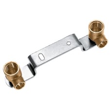 Bonfix Soldeerfitting montagebeugel messing Gemini 1/2"x15mm m. 2 muurplaten 90740 Bonfix Soldeerfitting montagebeugel messing Gemini 1/2"x15mm m. 2 muurplaten 90740