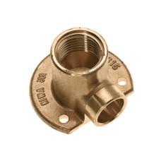 Bonfix Soldeerfitting muurplaat messing laag 12mmx1/2" 90640 Bonfix Soldeerfitting muurplaat messing laag 12mmx1/2" 90640