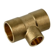 Bonfix Soldeerfitting T-stuk messing verlopend 12x15x12mm 81950 Bonfix Soldeerfitting T-stuk messing verlopend 12x15x12mm 81950