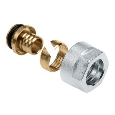 VTE knelkoppeling (ALU)PEX 14X2mm Euroconus 1000357 VTE knelkoppeling (ALU)PEX 14X2mm Euroconus 1000357
